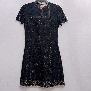 No. 21 Semi-Sheer Lace Embroidered Dress
